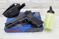 台南 武星級 KWC M4505 手槍 空氣槍 黑 + 奶瓶 + 槍套 ( BB槍COLT柯特M1911玩具槍V12模型