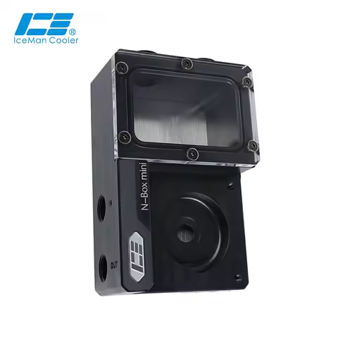 IceManCooler ITX Computer Water Cooling Liquid Build Reservoir,Mini G1/4" Water Tank,Support Mount D