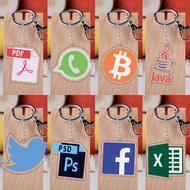 Au PS AI Double-Sided Transparent Acrylic Keychain