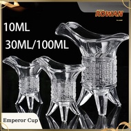 ROWANSG Chinese Emperor Cup, Ancient Tripod Base Crystal Glass Cup, Chinese Wine Retro Whiskey Shot 