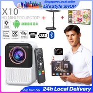 【SG SELLER】Mini Projector FULL HD Projector Portable 4K 1080P Home Projector w/Projector Screen Portable/Projector Stand