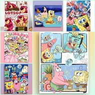 Coloring by numbers, self-painted digital oil painting Funny cartoons, ready to frame, size 20*30cm