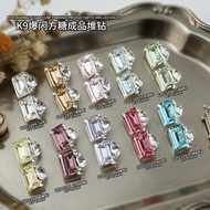 K9 Flashing Cube Candy Finished Manicure Stacking Diamond Jewelry Colorful All-Match Cube Candy Righ
