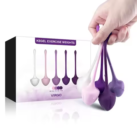 Vaginal Contraction Balls for Women Weighted Silicone Ben Wa Balls for Kegel Exercises Pelvic Floor 
