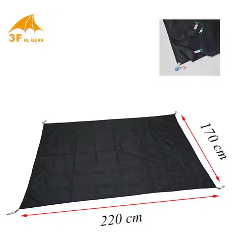 Upgraded Version 220 Grams 3F UL Gear 15D Silnylon 220x170 cm Qiongkong 3 Person Tent Footprint Grou