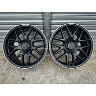 New Car Sport RIm MERCEDES AMG WHEELS 19X8.5 (Front) 19X9.5 (Rear) 5X112 Matt Black - READY STOCK