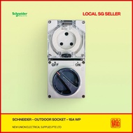 [SG LOCAL SELLER] SCHNEIDER 15A Waterproof Outdoor Socket (56C315RP)