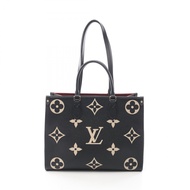 【二手】路易威登LOUIS VUITTON Tote Bag OnTheGo MM Monogram Empreinte Noir 2WAY M45595 黑色/米色皮革 OnTheGo MM 女士