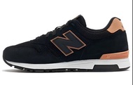 New Balance NB 565 圓頭繫帶防滑輕便 低幫跑步鞋 男女同款 黑色 D寬