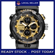 [Official Warranty] Smael 8038 Sport Watch 50M Waterproof Original Sports Men Women Watch Jam Tangan