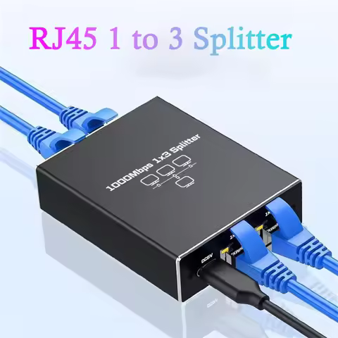 1000Mbps 1 in 4 Out Ethernet Adapter 1 to 2/3/4 RJ45 LAN Internet Splitter Cat 6 RJ45 Gigabit Switch