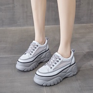 Mary Danny Wears Long Legs?????Increased Height 7.5cm White Shoes Women's Mesh Breathable Casual Dad