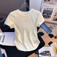 [จัดส่งจากกรุงเทพ] เสื้อผ้าแฟชั่นตามกระแส เสื้อผ้าสาวอวบไซส์ใหญ่ เสื้อยืดสาวอวบ  เสื้อรัดรูป เสื้อคร