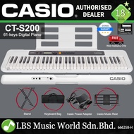 Casio CT-S200 61 Key Casiotone Electric Keyboard Intermediate Package Music Piano White (CTS200 CT S