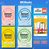 Sách - Combo Yêu Lại Tiếng Anh Restart Your English: Traveling Abroad - More Expression - Basic Gram