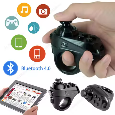 R1 Mini Ring Bluetooth 4.0 Wireless VR Remote Game Controller Rechargeable Joystick Gamepad for IOS 