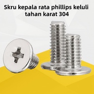 Skru kepala rata silang keluli tahan karat 304, skru elektronik, skru kepala rata nipis CM1M2-M3- M6
