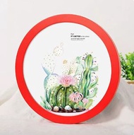 全城熱賣 - 圓形掛牆 相框 畫框【圓形-紅色（不含畫芯）】【16吋（可放直徑40.6cm）圓形】