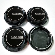 🔥🔥🔥Spot goods 4pc 64mm/68mm  black G.speed  logo Sticker  Car Modified Wheel Center Cover Rim Hub Ca