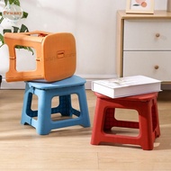 PEWANYMX Foldable Stool, Thickened Lightweight Folding Chair, Portable Plastic Non-Slip Shoe Changing Small Benches Travel