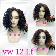 New!! FRONT LACE WIG LACE DEPAN WG WANITA PENDEK CURLY RAMBUT ASLI KO