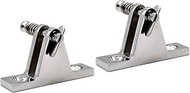 MARINE CITY 316 Stainless Steel Bimini Top Deck Hinges 90°with Quick Release Pin Boat Top Fittings F
