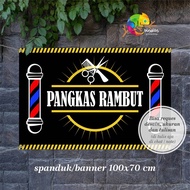 Spanduk, Banner Pangkas Rambut, Barbershop