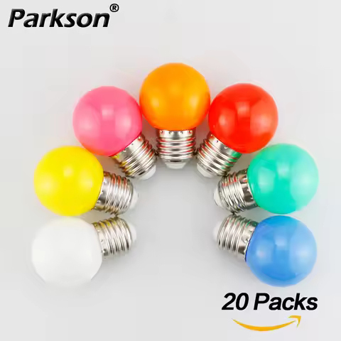 20pcs Colour LED Bulb E27 220V G45 7 Color RGB Lampada LED Lamp SMD3528 Holiday Christmas Lamparas L