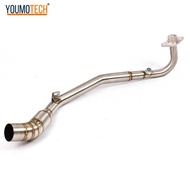 สำหรับ Kawasaki z125 pro รถจักรยานยนต์ท่อไอเสียท่อข้อศอกด้านหน้าคอ link Slip บนท่อไอเสีย 51 มม. หัวท