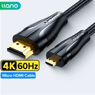 llano Micro HDMI sang HDMI Bộ chuyển đổi cáp 2.0 4K 60Hz Tương thích với Giám sát camera Raspberry P