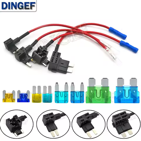 1Set 12V Mini Small Medium Size Car Fuse Holder Add-a-circuit TAP Adapter with ATM Blade Fuse Micro 