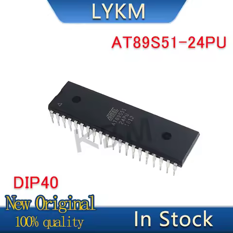 5/PCS New AT89S51-24PU DIP40 in-line 8-bit flash microcontroller In Stock