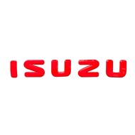 ISUZU 2020-2022 LOGO Letter Cover (LOGO Dmax D-Max Auto Accessories Red Chrome Titanium Red)