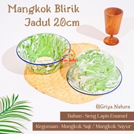 HIJAU GRIYA NATURE [COD] Blirik Bowl size 20 cm | Serving Bowl Vegetable Bowl/ Ramen/ | Striped Dini