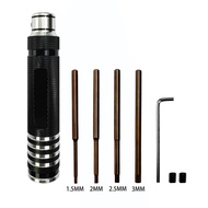 1.5/2.0/2.5/3.0 mm Hex Bit 4in1 Stowable Steel Hex Screwdriver Tool Kit for RC Car Model