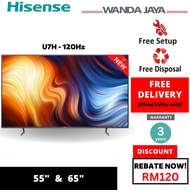 [FREE DELIVERY] HISENSE TV 4K ULED TV U7H Series 120HZ Smart TV