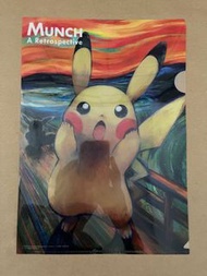 [缺貨 全新未開封 文具] Pokemon Pikachu A4 File Munch Scream 寵物小精靈 寶可夢 比卡超 快勞 吶喊 @2018