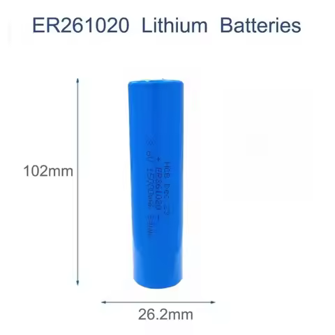 New High quality 6-Count AA ER261020 Lithium Battery Cylindrical Cell CC size 3.6V Li-SOCl2 Battery 