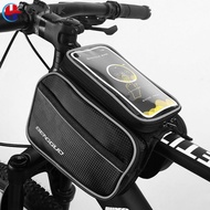 CHINK Bicycle Top Frame Bag, Waterproof Black Bike  Bag, Bag Accessories High-capacity PU TPU Touch Screen Phone  Bike