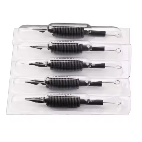 Disposable 1pc Sterile Tattoo Nozzle Needle Tips 19MM Tube Grip 1/3/4/5/7/8/9/10/11/12/13/15 RL For 