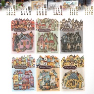 [nvnrbso] 15 Pieces Cardstock Stickers Scrapbook Decorative Paper Cardstock Decorative Stickers Scra