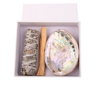 ชุดล้างพลังงาน  Sage Smudge Sticks Palo Santo Selenite Abalone Shell  Boxset