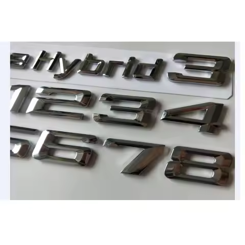 Chrome Black Letters Trunk Emblems Fender Number Active Hybrid Symbol Badge for BMW 1234567 Series X