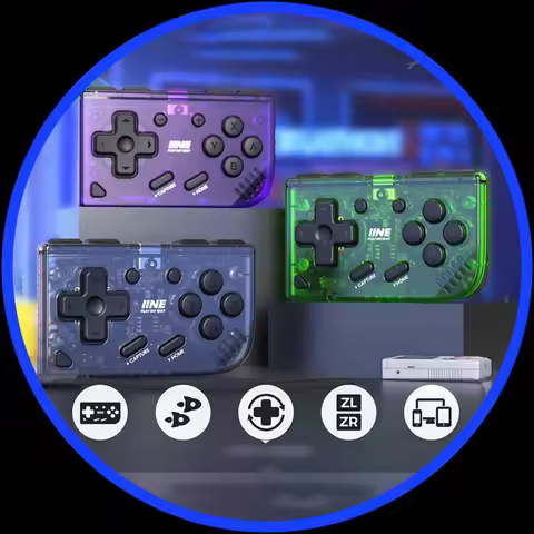 IINE Mini Retro Ananke Controller/ Turbo Function Interchangeable Joystick D-Pad Multi-Platform Cont