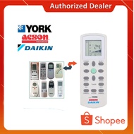 Daikin / York / Acson Universal Aircond Remote Control / ALL  IN 1