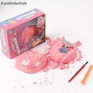 KamEm Mini Gemstone Dig Kit Shell Mermaid Tail Archaeology Excavation Toys Gem Digging Kit Geology K