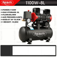 REAIM Kompresor Angin 36L 1100W Oil-Free - Tekanan Tinggi 8Bar Portable & Tahan Lama untuk Bengkel &