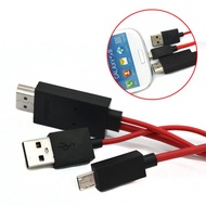 Cáp chuyển tín hiệu từ điện thoại lên tivi HDMI MHL (Đỏ)