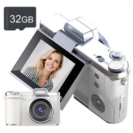 HD Digital Camera 48MP With 8X Zoom, 2.4" 180° Flip Screen & Built-In Flash, Professional Vlogging C