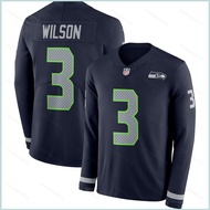 SY5 NFL Seattle Seahawks Jersey Football Long Sleeve T Shirts Wilson Tee Player Edition Plus Size YS